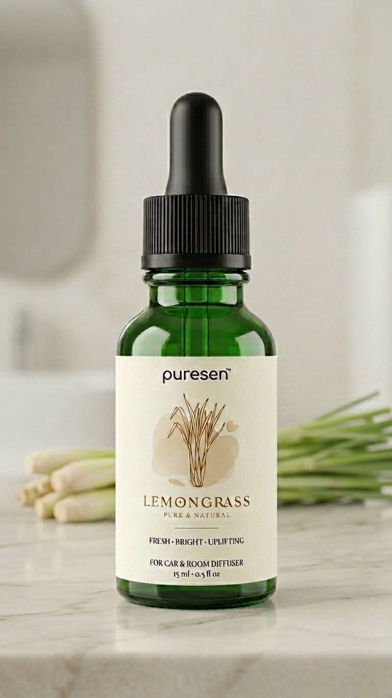 Lemongrass Glow essential oil for fresh room scent