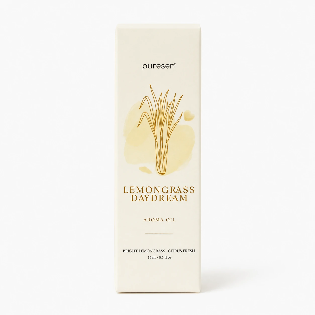 Puresen Lemongrass Daydream Aroma Oil - 15 ml box packaging