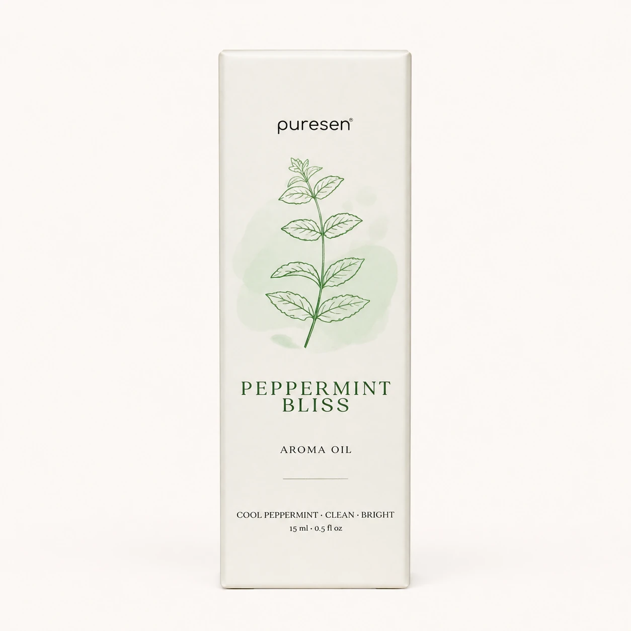 Puresen Peppermint Bliss Aroma Oil - 15 ml box packaging