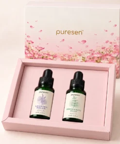 Puresen Discovery two-bottle gift box with Lavender Dream and Peppermint Bliss Aroma Oils